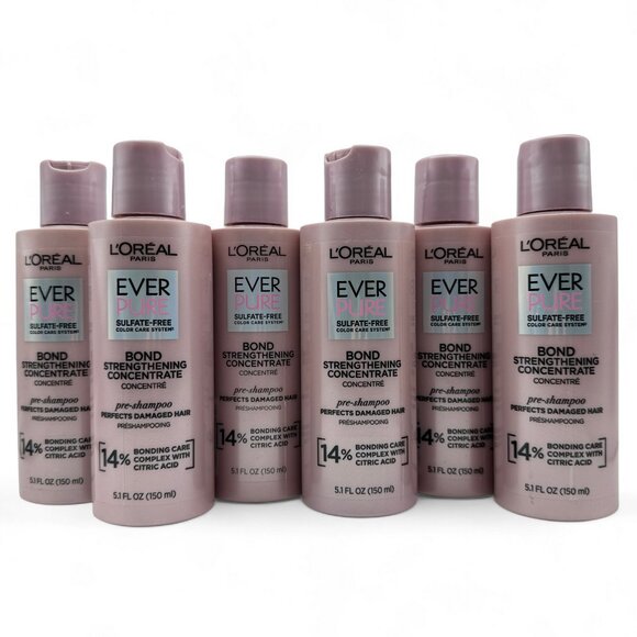 Lot of 6 LOREAL Ever Pure Bond Strengthening Concentrate Pre-Shampoo 5.1 oz Each - Picture 1 of 4